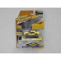 1:64 2010 Dodge Challenger R/T (Detonator Yellow) - Johnny Lightning "Storage Tin"