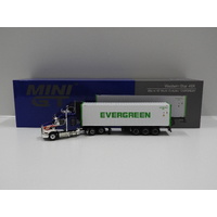 1:64 Western Star 49X - Blue with '40 Reefer Container "Evergreen"