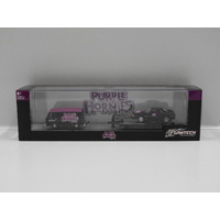 1:64 1965 Ford Econoline Delivery Van & 1988 Ford Mustang GT "Purple Hornies"