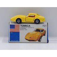 1:64 Chevrolet Corvette Stingray (Yellow) - Made in Japan