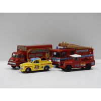 1:50 Land Rover,Morris Minor Pickup,Thames Trader & AEC Fire Engine "Chipperfields Circus"