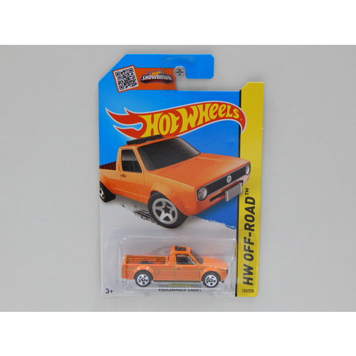1:64 Volkswagen Caddy (Orange) - 2014 Hot Wheels Long Card - Made in Malaysia