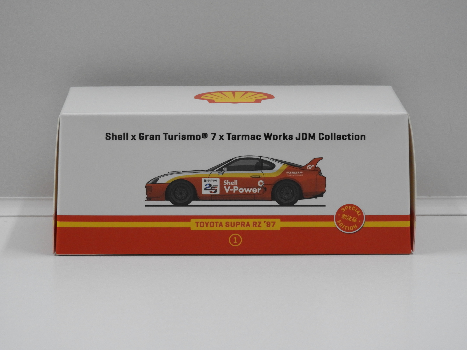 Diecast 1997 Toyota Supra RZ RHD (Right Hand Drive) Red and White with  Yellow Stripes Shell x Gran Turismo 7 Special Edition 1/64 Diecast Model  Car by Tarmac Works 