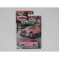 1:64 2014 MB Chevy Silverado 1500 "Laffy Daffy Candy" - Matchbox Long Card