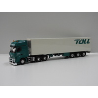 1:50 Mercedes-Benz MP04 Truck - 2019 Toll Mercedes Prime Mover with Single Reefer Toll Trailer