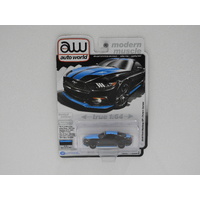 1:64 2015 Ford Mustang GT - Petty's Garage (Black/Petty Blue) "Modern Muscle"