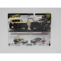 1:64 Ford Bronco R & 2017 Ford F-150 Raptor - Hot Wheels Premium Car Culture Twin Set