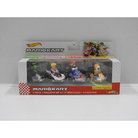 1:64 Mario Kart - Yoshi, Princess Peach, Mario & Orange Shy Guy - Hot Wheels 4-Pack