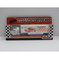 1:100 Kenworth Aerodyne Matchbox 1991 Super Star Transporters - Puralator Racing (Derrike Cope) #10