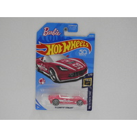1:64 2014 Corvette Stingray "Barbie" - 2018 Hot Wheels Long Card