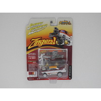 1:64 1958 Plymouth Fury (Cherry/Orange Metallic/White) - Johnny Lightning Street Freaks "Zingers"