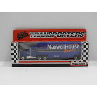 1:100 Kenworth Aerodyne Matchbox 1991 Super Star Transporters - Maxwell House Racing (Starling Marlin)
