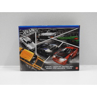 1:64 Toyota Supra, Mazda MX-5 Miata, Nissan Skyline, Honda Civic, Acura Integra & Datsun 510 6 Car Set Hot Wheels "Silver Series"