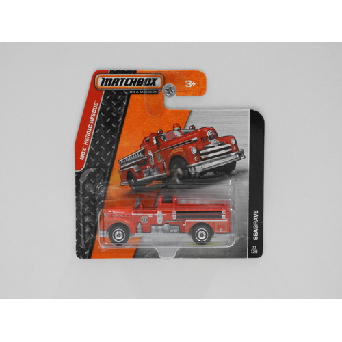 1:64 Seagrave (Red) - Matchbox Short Card