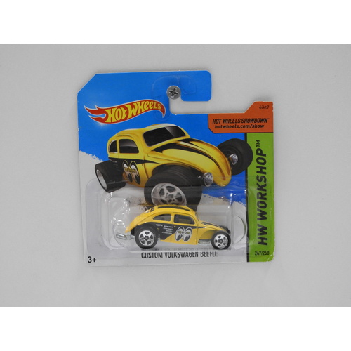 1:64 Custom Volkswagen Beetle - 2014 Hot Wheels Short Card