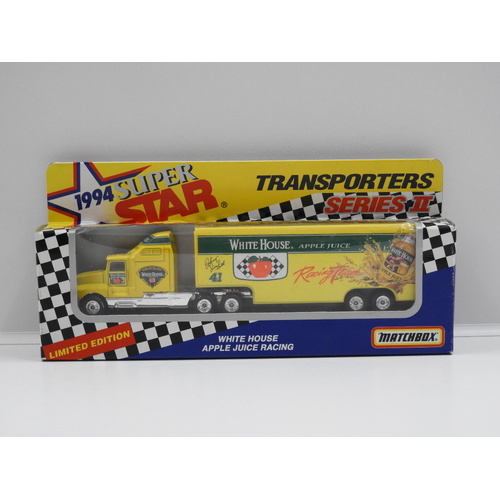Kenworth T600 Matchbox 1994 Super Star Transporters Series ll "White House Apple Juice Racing"