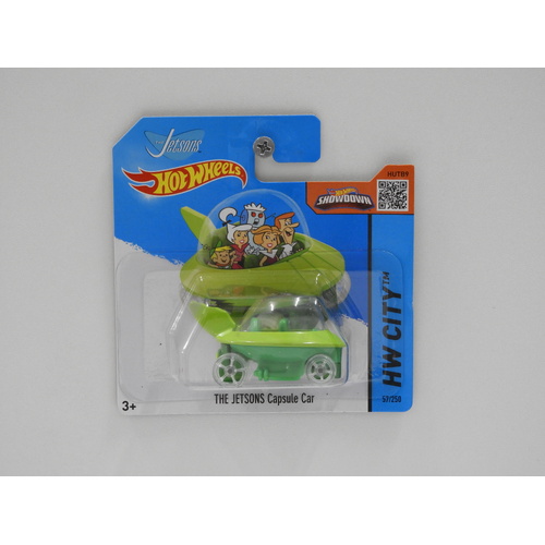 1:64 The Jetsons Capsule Car - 2015 Hot Wheels Short Card
