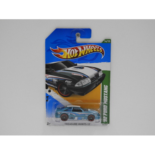 1:64 1992 Ford Mustang - 2012 Hot Wheels Treasure Hunt Long Card