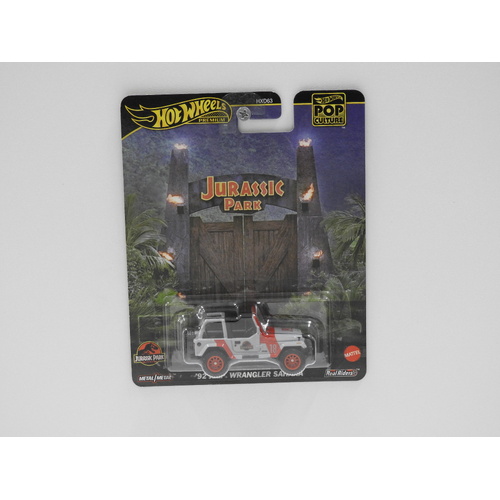 1:64 1992 Jeep Wrangler Sahara - Hot Wheels Premium Pop Culture "Jurassic Park"
