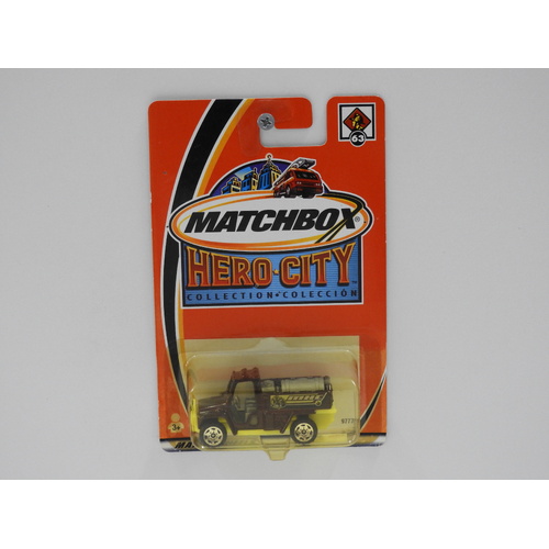 1:64 All-Terrain Fire Tanker - Matchbox Long Card