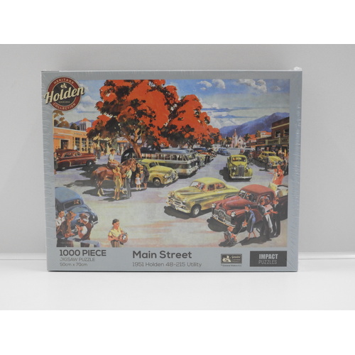 Impact Merch. 1000 Piece Jigsaw Puzzle - 1951 Holden 48-215 Utility "Main Street"