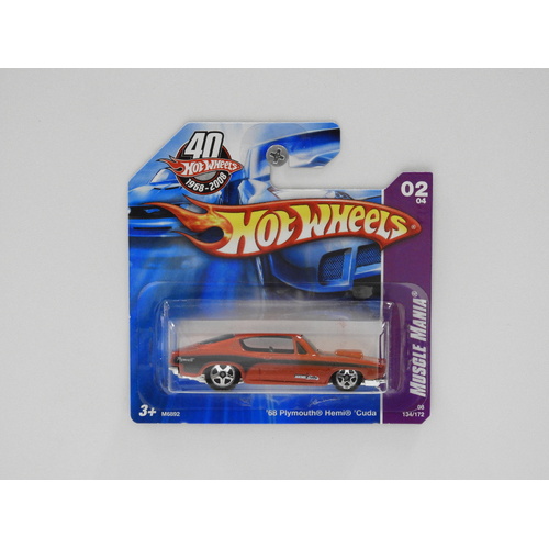 1:64 1968 Plymouth Hemi Cuda - 2008 Hot Wheels Short Card