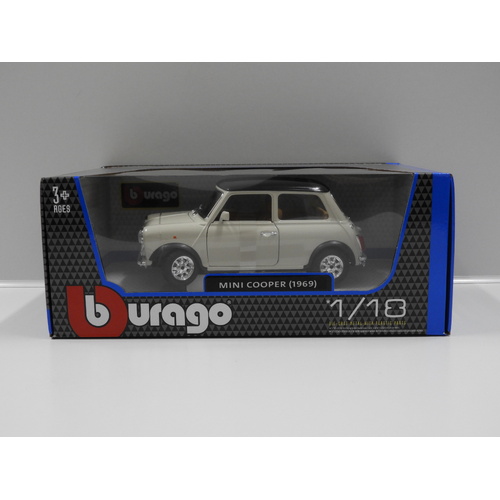 1:18 1969 Mini Cooper (Beige/Black)