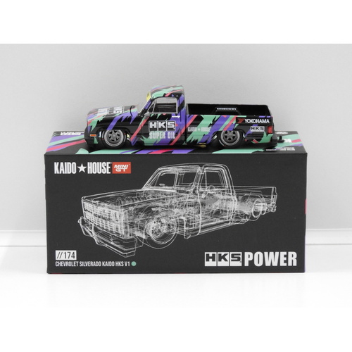 1:64 Chevrolet Silverado "Kaido HKS V1" (Opened, Unsealed)
