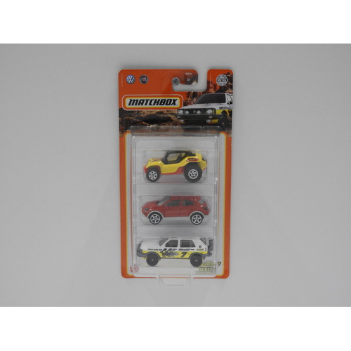 1:64 Matchbox 3 Car Pack "Off Road Rally"