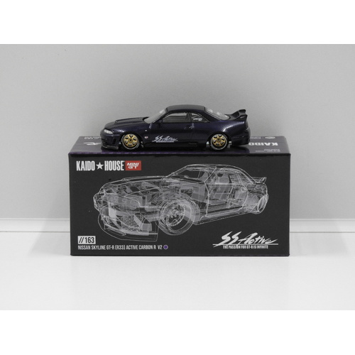 1:64 Nissan Skyline GT-R (R33) Active Carbon V2 "Kaido House" (Opened, Unsealed)