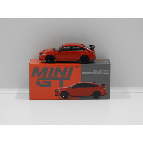 1:64 Honda Civic Type R (Rallye Red 2003 W/ Advan GT Wheel) (Opened, Unsealed)