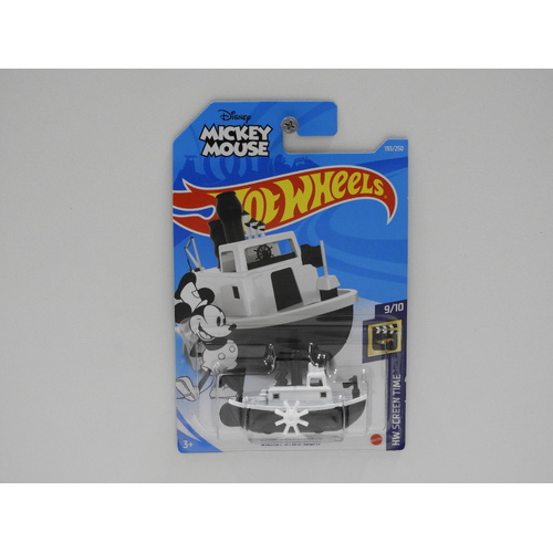 1:64 Disney Steamboat "Mickey Mouse" - 2021 Hot Wheels Long Card