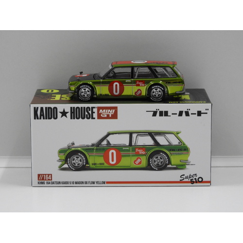 1:64 Datsun Kaido 510 Wagon OG Flow Yellow "Kaido House" (Opened, Unsealed)