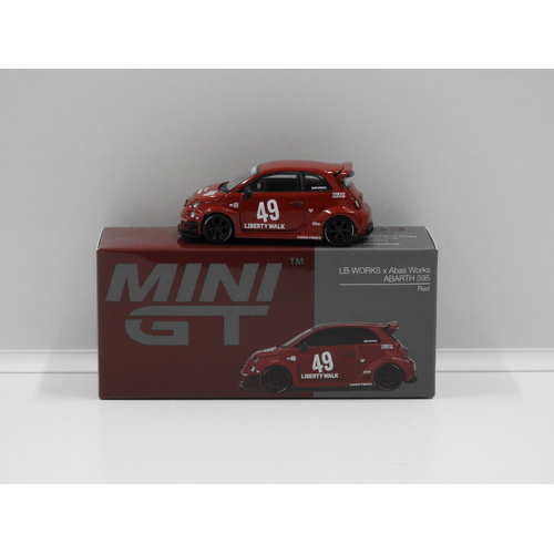 1:64 Abarth 595 LB-Works x Abas Works (Red) (Opened, Unsealed)