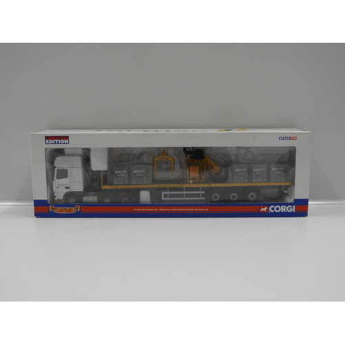 1:50 DAF XF Super Space Cab - Sided Crane Trailer & Palletised Block Load "Tarmac Plc"