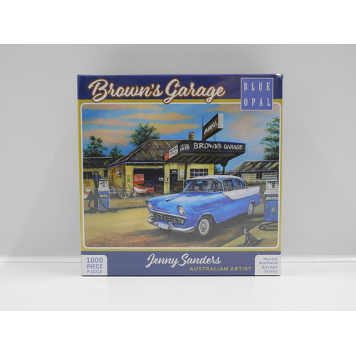 Jenny Sanders 1000 Piece Jigsaw Puzzle "Brown's Garage"
