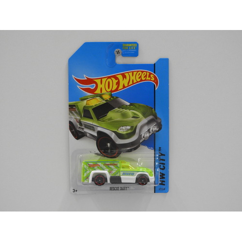 1:64 Rescue Duty - 2014 Hot Wheels Treasure Hunt Long Card