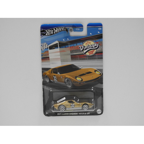 1:64 1971 Lamborghini Miura SV - Hot Wheels "Vintage Racing"