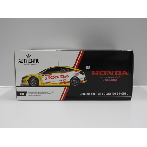 1:18 Honda Civic Type R TCR - Honda Wall Racing 2022 TCR Australian Championship Winner (Tony D'Alberto) #50