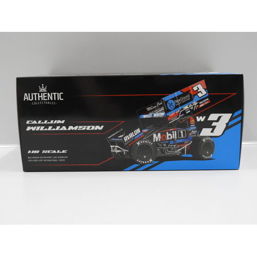 1:18 Williamson Motorsport #3 Sprintcar - 2024 High Limit International: Perth (Callum Williamson)