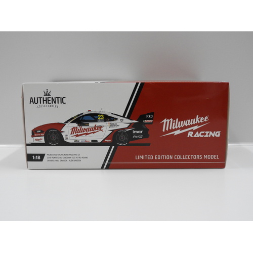 1:18 Ford Mustang GT - Milwaukee Racing 2019 Penrite Oil Sandown 500 Retro Round (Will Davison/Alex Davison) #23