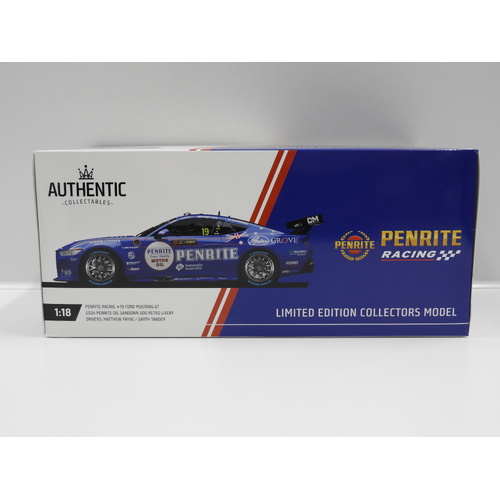 1:18 Ford Mustang GT - Penrite Racing 2024 Penrite Oil Sandown 500 Retro Livery (Matthew Payne/Garth Tander) #19
