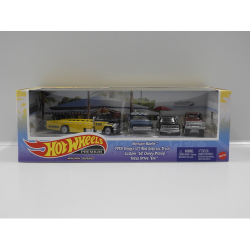 1:64 Horizon Hauler, 1978 Dodge, 1962 Chevy & Texas Drive 'Em - Hot Wheels Premium Box Set