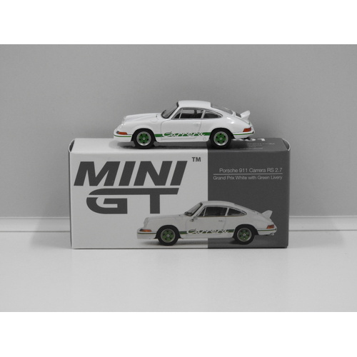 1:64 Porsche 911 Carrera RS 2.7 (Grand Prix White/Green Livery) (Opened, Unsealed)