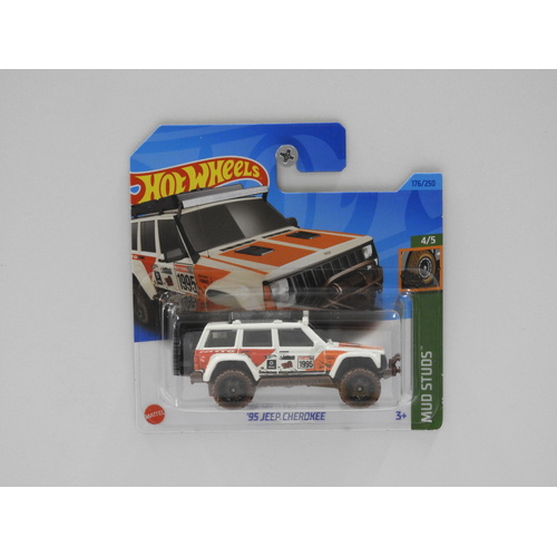 1:64 1995 Jeep Cherokee - Hot Wheels 2023 Treasure Hunt Short Card