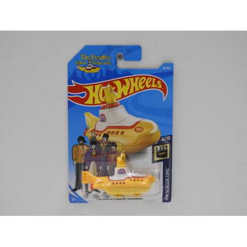 1:64 The Beatles Yellow Submarine "The Beatles" - 2016 Hot Wheels Long Card
