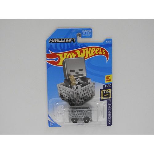 1:64 Minecart "Minecraft" - 2019 Hot Wheels Long Card