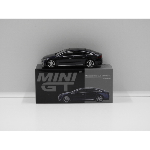 1:64 Mercedes-Benz EQS 580 4Matic (Blue Metallic) (Opened, Unsealed)