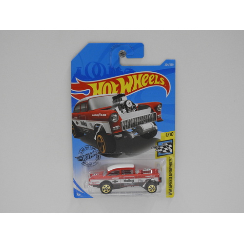 1:64 1955 Chevy Bel Air Gasser - 2019 Hot Wheels Long Card