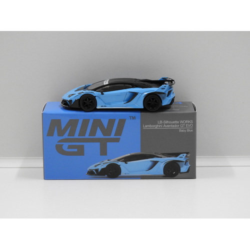 1:64 LB-Silhouette Works Lamborghini Aventador GT Evo (Baby Blue)